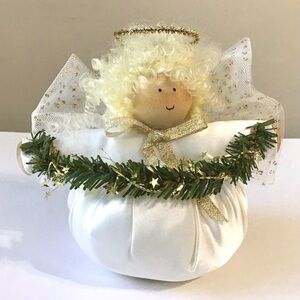 Christmas Angel Decoration Handmade 5” Stuffed Plush Holiday Tabletop Decor